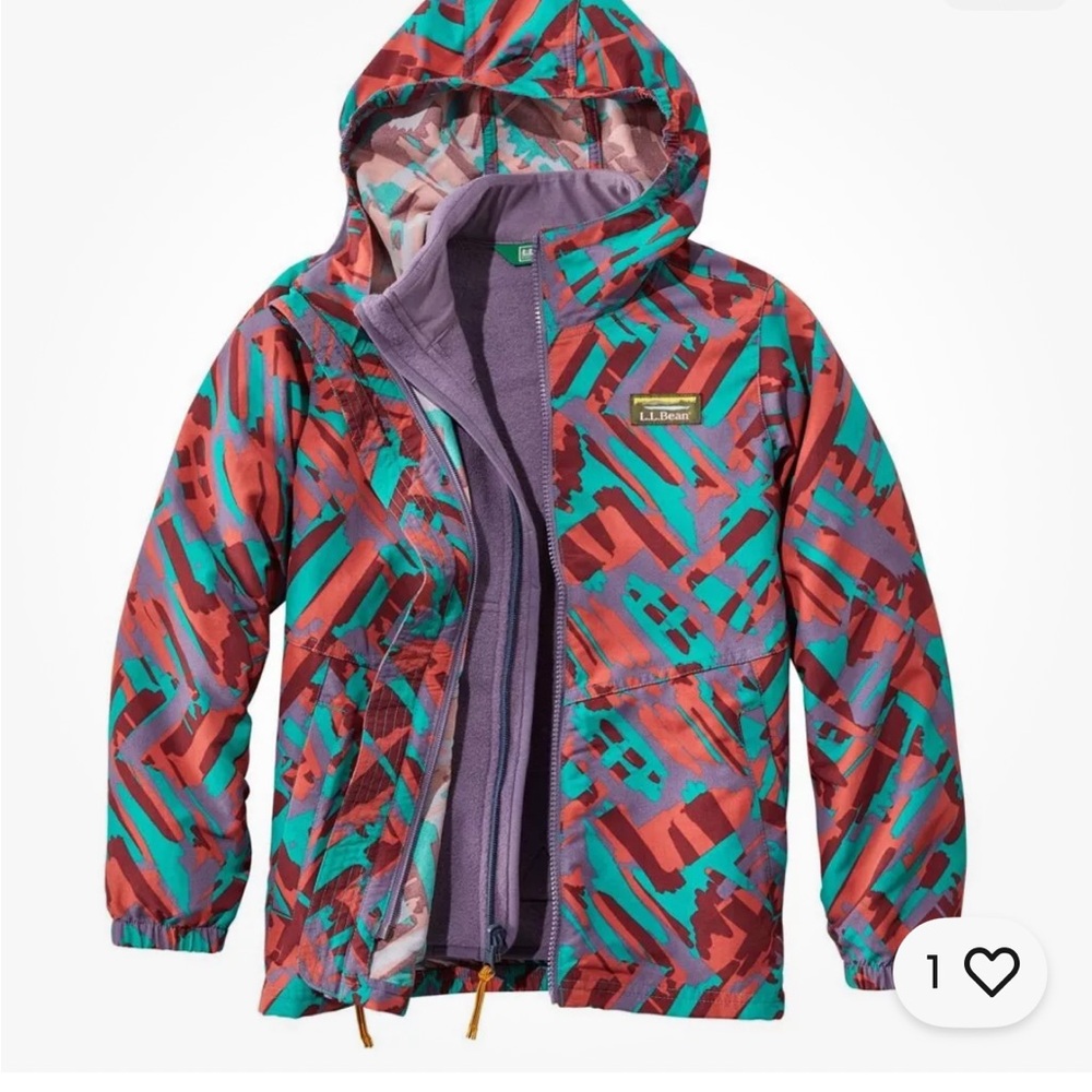 L.L. Bean Kids' Colorful Puffer Jacket - Red and Purple